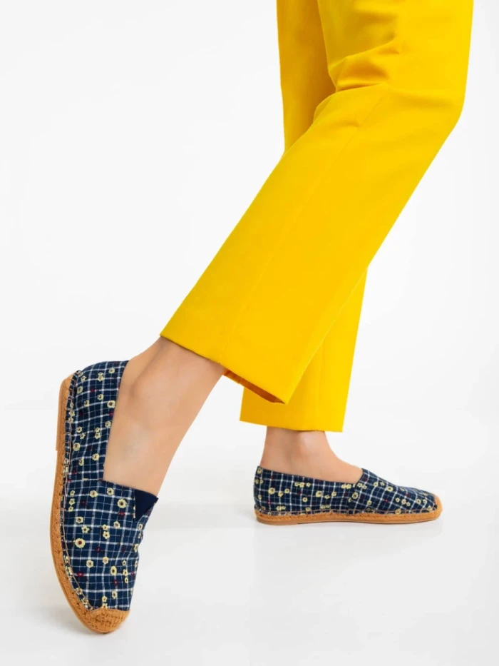 Espadrile dama navy din material textil Ligia