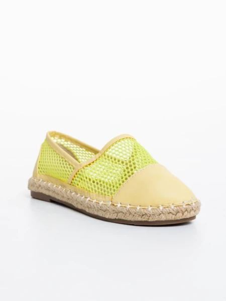 Espadrile copii verde din piele ecologica si material textil Guapissima