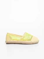 Espadrile copii verde din piele ecologica si material textil Guapissima