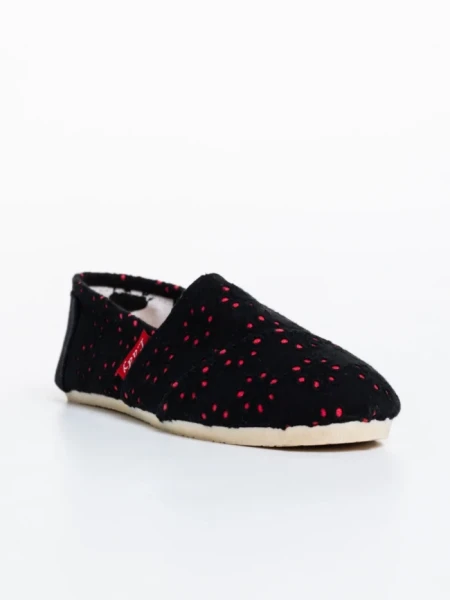 Espadrile copii negre din material textil Chloe