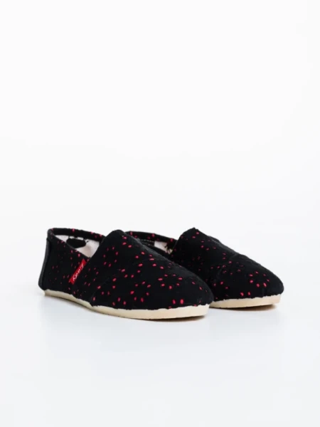 Espadrile copii negre din material textil Chloe