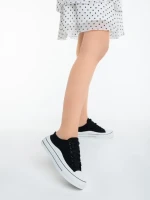 Tenisi dama negri din material textil Eleanor