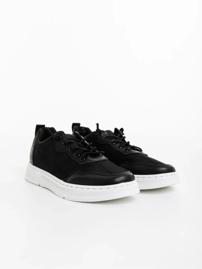 Pantofi sport barbati negri din material textil Benicio