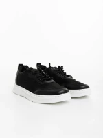 Pantofi sport barbati negri din material textil Benicio
