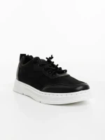 Pantofi sport barbati negri din material textil Benicio