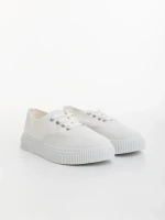 Pantofi sport barbati albi din material textil Macario