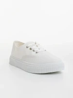Pantofi sport barbati albi din material textil Macario