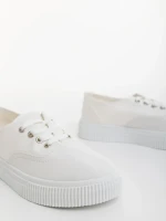 Pantofi sport barbati albi din material textil Macario