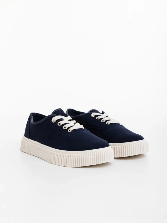 Pantofi sport barbati albastri inchis din material textil Macario