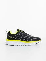 Pantofi sport barbati negri din piele ecologica Rafferty