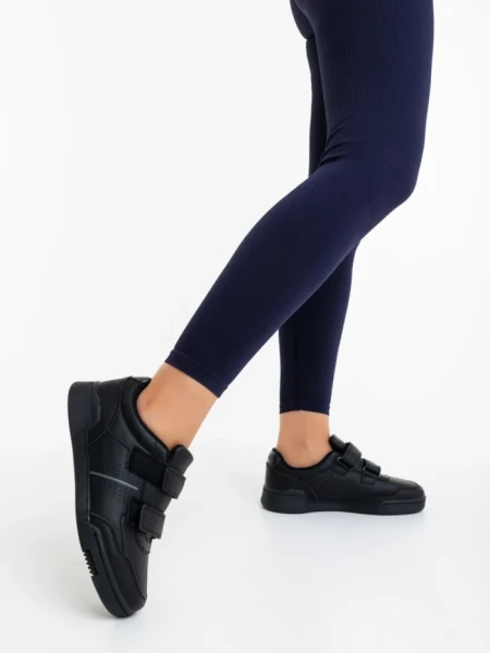 Pantofi sport dama negri din piele ecologica Evire