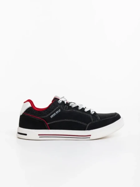 Pantofi sport barbati negri din material textil Victoriano