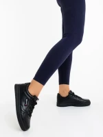 Pantofi sport dama negri din piele ecologica Delaney