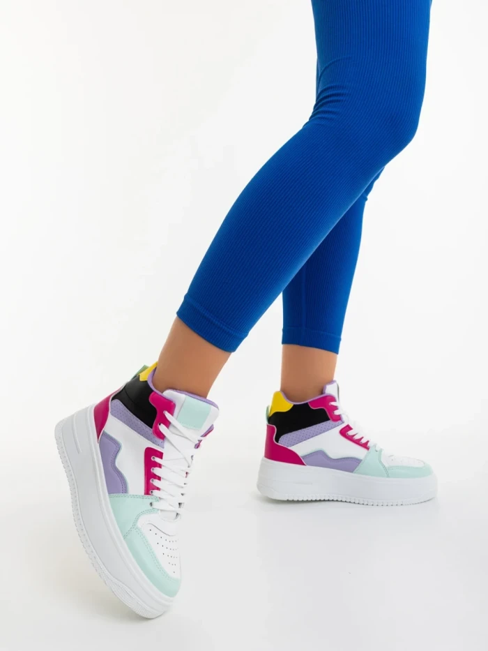 Pantofi sport dama fucsia din piele ecologica Estella
