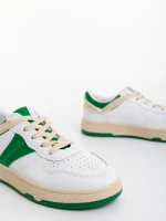 Pantofi sport dama verzi din piele ecologica Petty