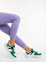 Pantofi sport dama verzi din piele ecologica Sabetta