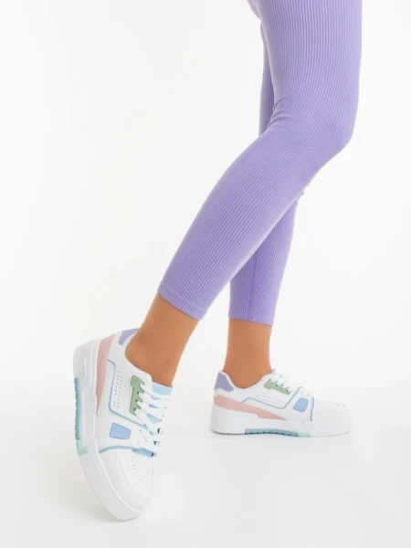 Pantofi sport dama albastri din piele ecologica Lowery