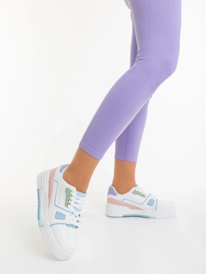 Pantofi sport dama albastri din piele ecologica Lowery