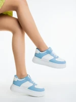 Pantofi sport dama albastri din piele ecologica Kosara
