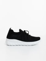 Pantofi sport barbati negri cu alb din material textil Andreo