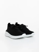 Pantofi sport barbati negri cu alb din material textil Andreo