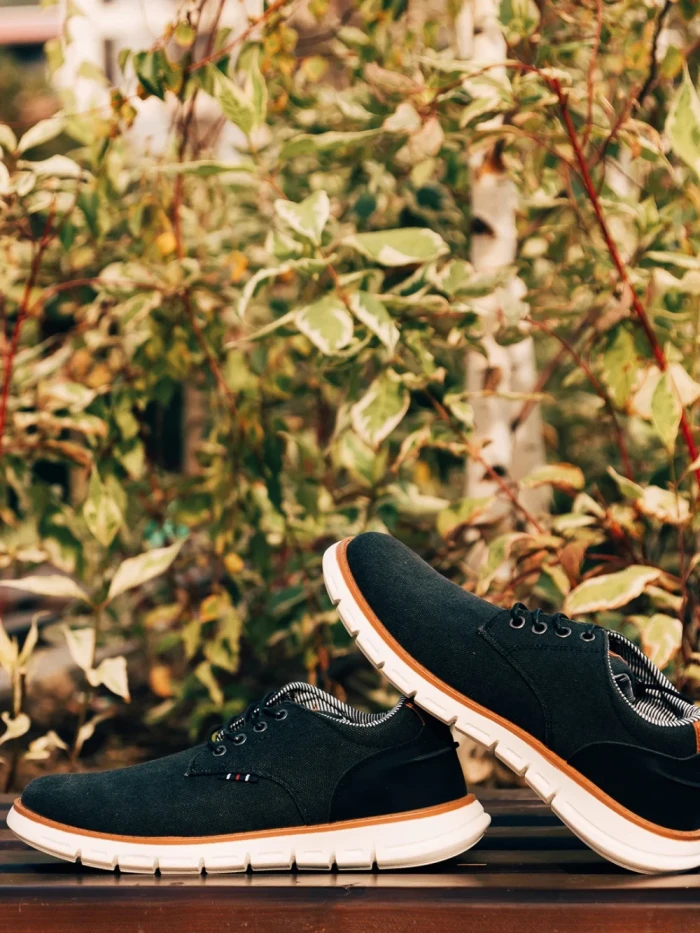Pantofi sport barbati negri din material textil  Alexie