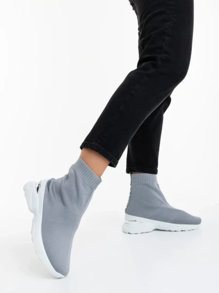 Pantofi sport dama gri din material textil Verlana