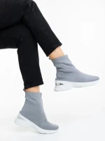 Pantofi sport dama gri din material textil Verlana