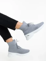 Pantofi sport dama gri din material textil Mariposa