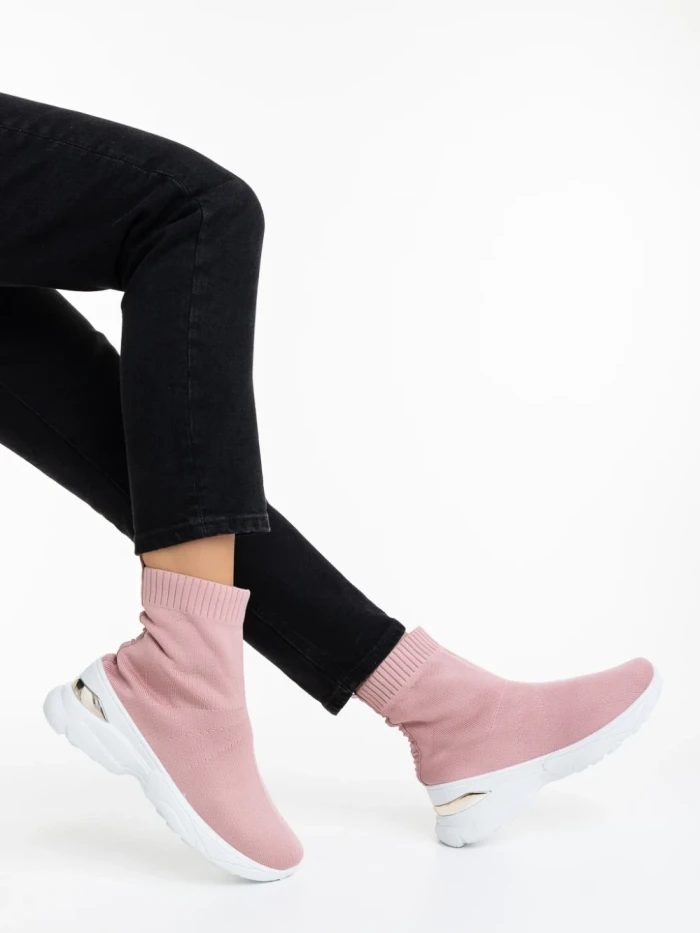 Pantofi sport dama roz din material textil Verlana