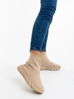 Pantofi sport dama bej din material textil Razara