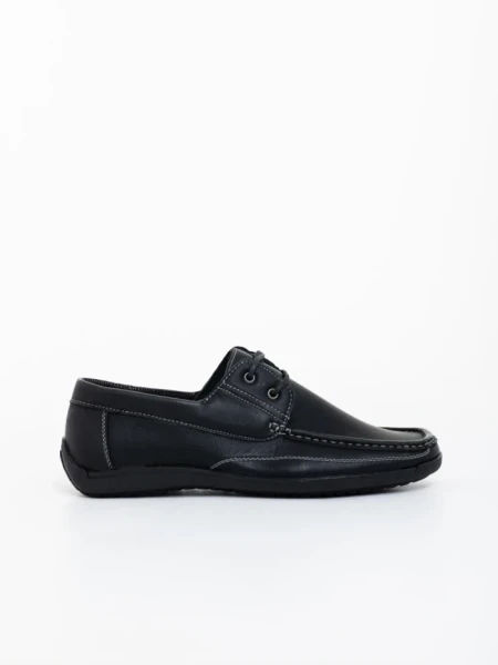 Pantofi barbati negri din piele ecologica Reggie