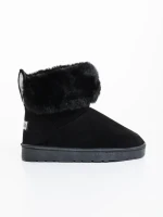 Cizme dama negre din material textil Ezera
