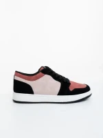 Pantofi sport dama roz cu negru din piele ecologica Kinza