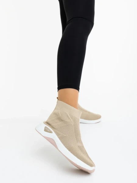 Pantofi sport dama bej din material textil Astera