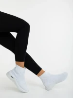 Pantofi sport dama albi din material textil Iselia