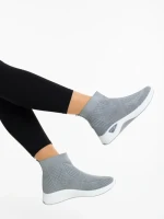 Pantofi sport dama gri din material textil Renara