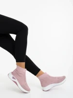 Pantofi sport dama roz din material textil Iselia