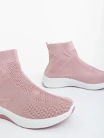 Pantofi sport dama roz din material textil Iselia