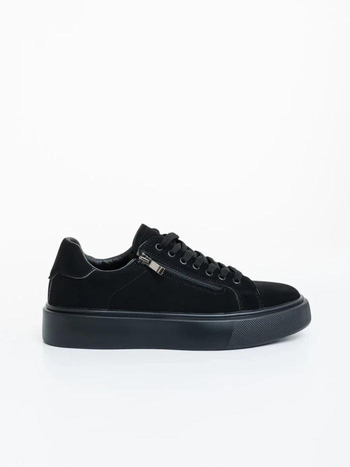 Pantofi sport barbati negri din material textil Aslan