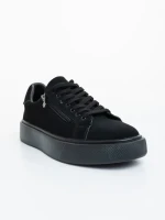 Pantofi sport barbati negri din material textil Aslan