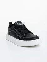 Pantofi sport barbati negri cu alb din piele ecologica Marston