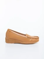 Mocasini dama camel din piele ecologica Belora