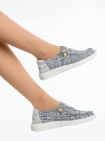 Pantofi casual dama negri din material textil Manara