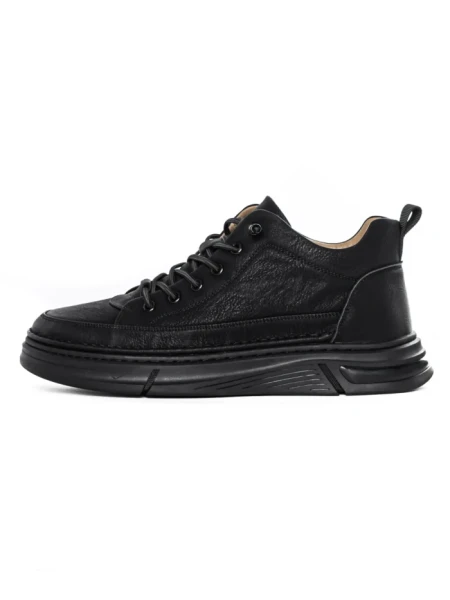 Ghete Barbati din piele naturala E90001 BLACK | ADVANCER