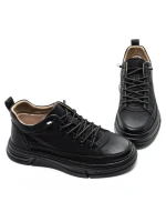 Ghete Barbati din piele naturala E90001 BLACK | ADVANCER