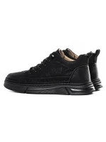 Ghete Barbati din piele naturala E90001 BLACK | ADVANCER