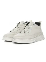 Ghete Barbati din piele naturala E90001 WHITE | ADVANCER