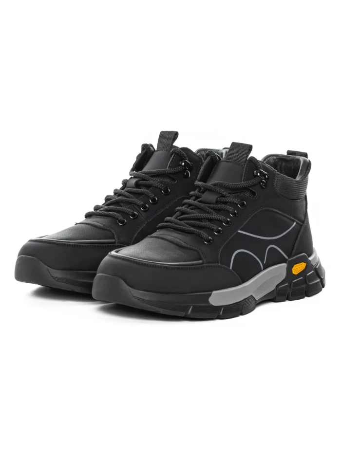 Ghete Barbati din piele naturala E90003 BLACK | ADVANCER