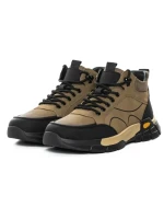 Ghete Barbati din piele naturala E90003 KHAKI | ADVANCER